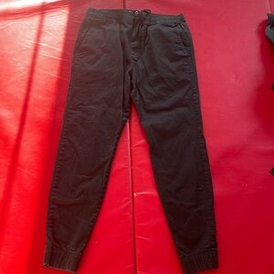 Hollister drawstring jogger in black. Mens size Large